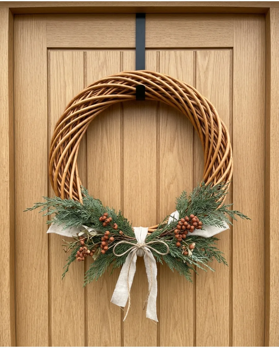 32. Rattan Christmas Wreath