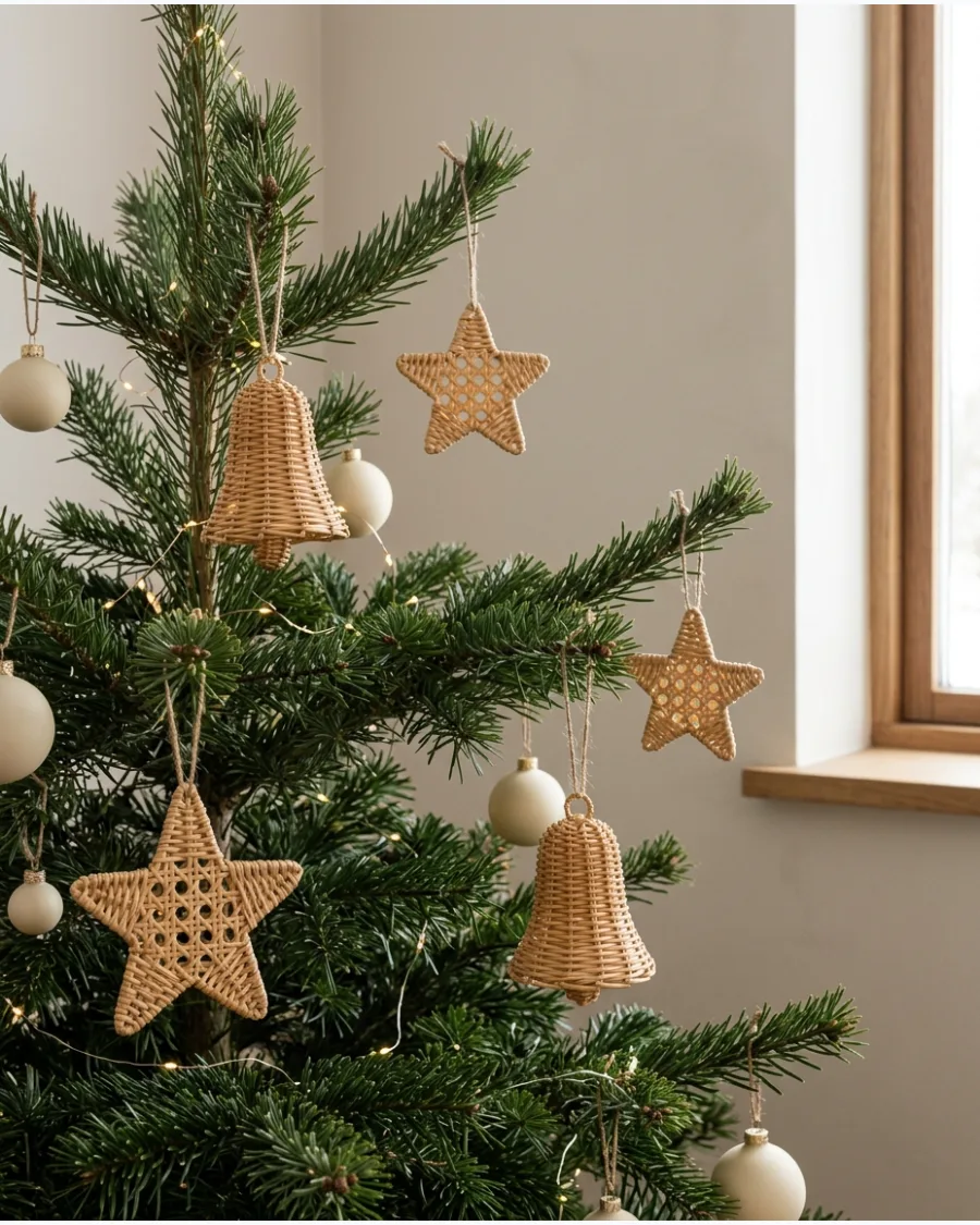 4. Rattan Ornament Christmas Tree