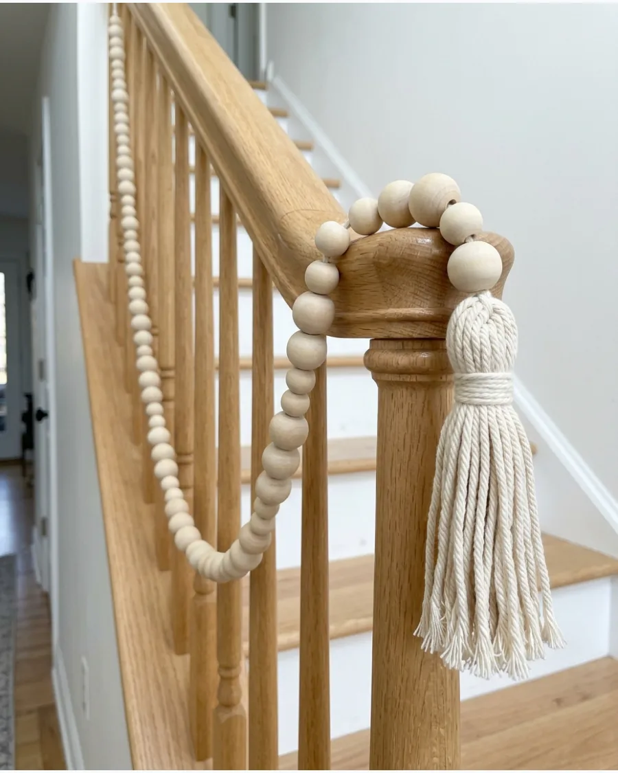 56. DIY Wooden Bead Christmas Garland