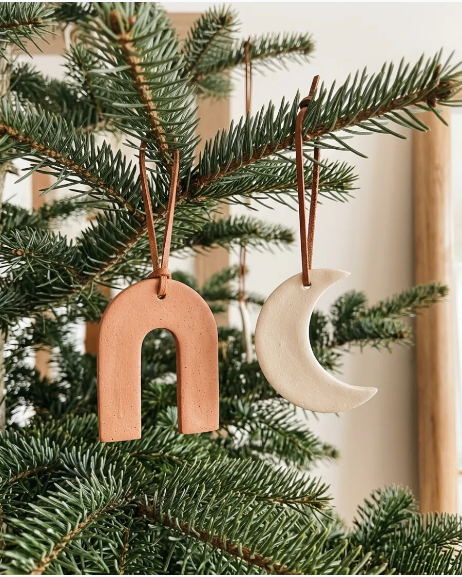 8. Clay Ornament Boho Christmas Tree