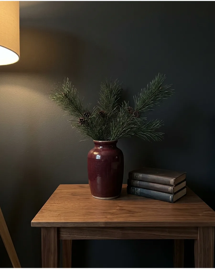 57. Moody Burgundy Christmas Decor