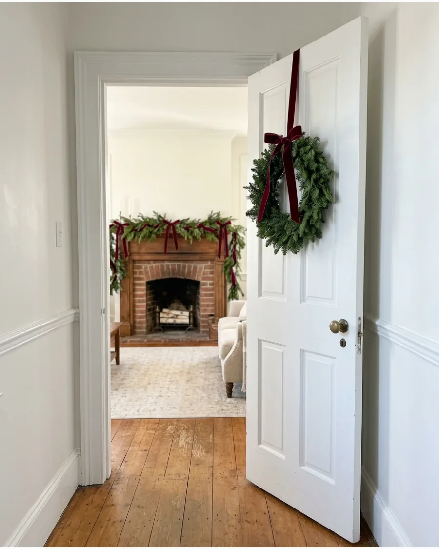 60. Burgundy Christmas Decor Throughout the Home