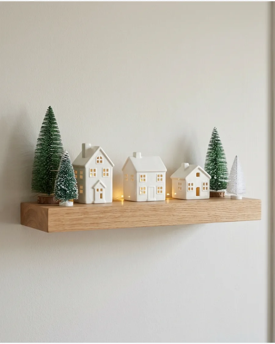 18. Christmas Village Bedroom Shelf