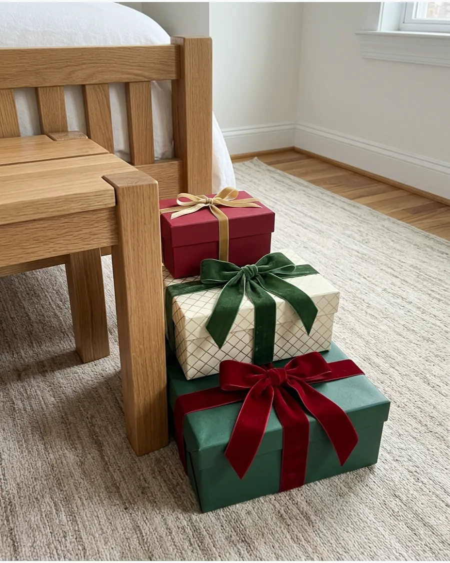 19. Decorative Christmas Presents in the Bedroom