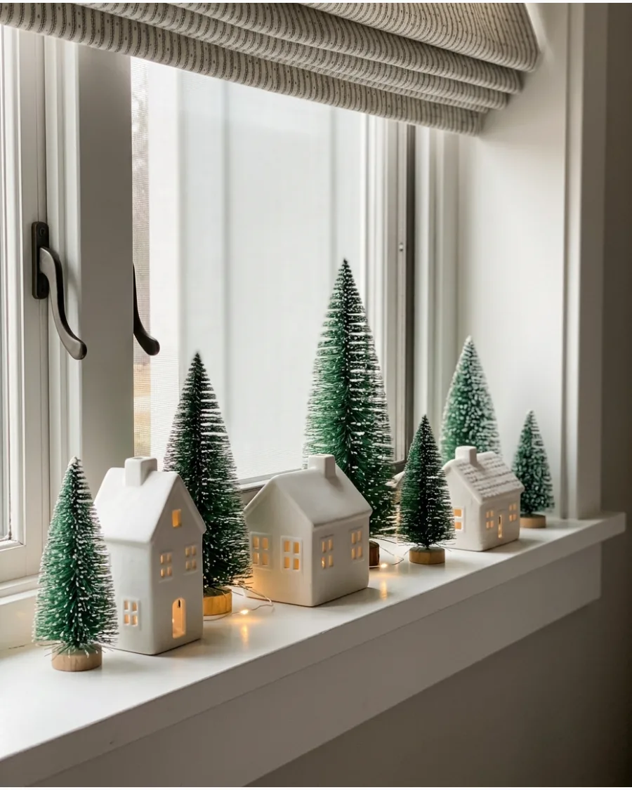 55. Christmas Window Sill Display