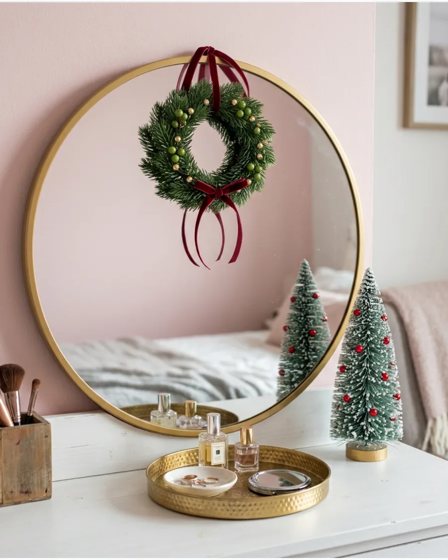57. Christmas Vanity Decor