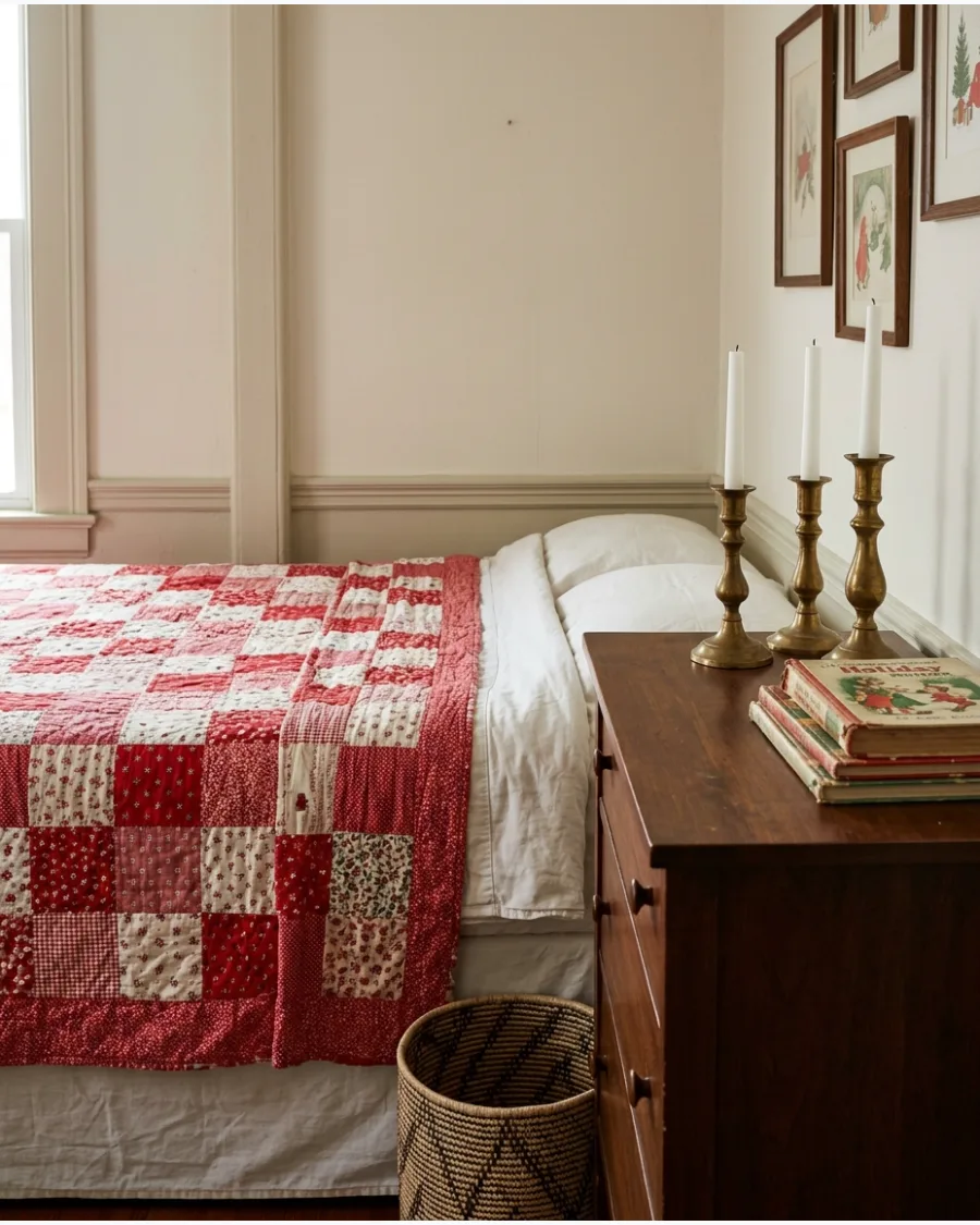 68. Thrifted Vintage Christmas Bedroom