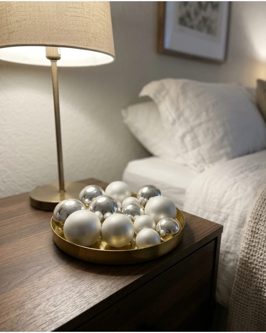 72. Christmas Ornaments in a Decorative Bowl