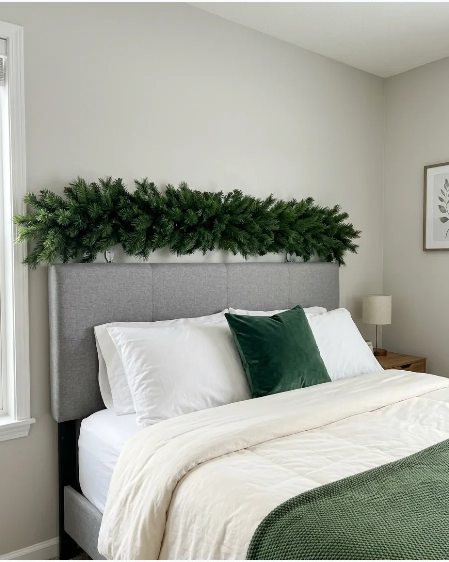 77. Christmas Bedroom With One Statement Garland