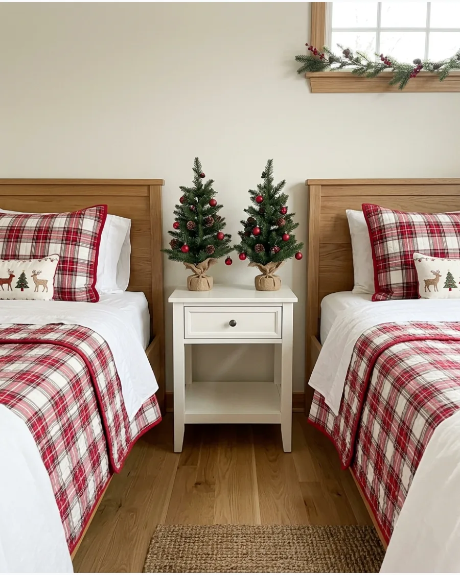 82. Shared Kids Christmas Bedroom