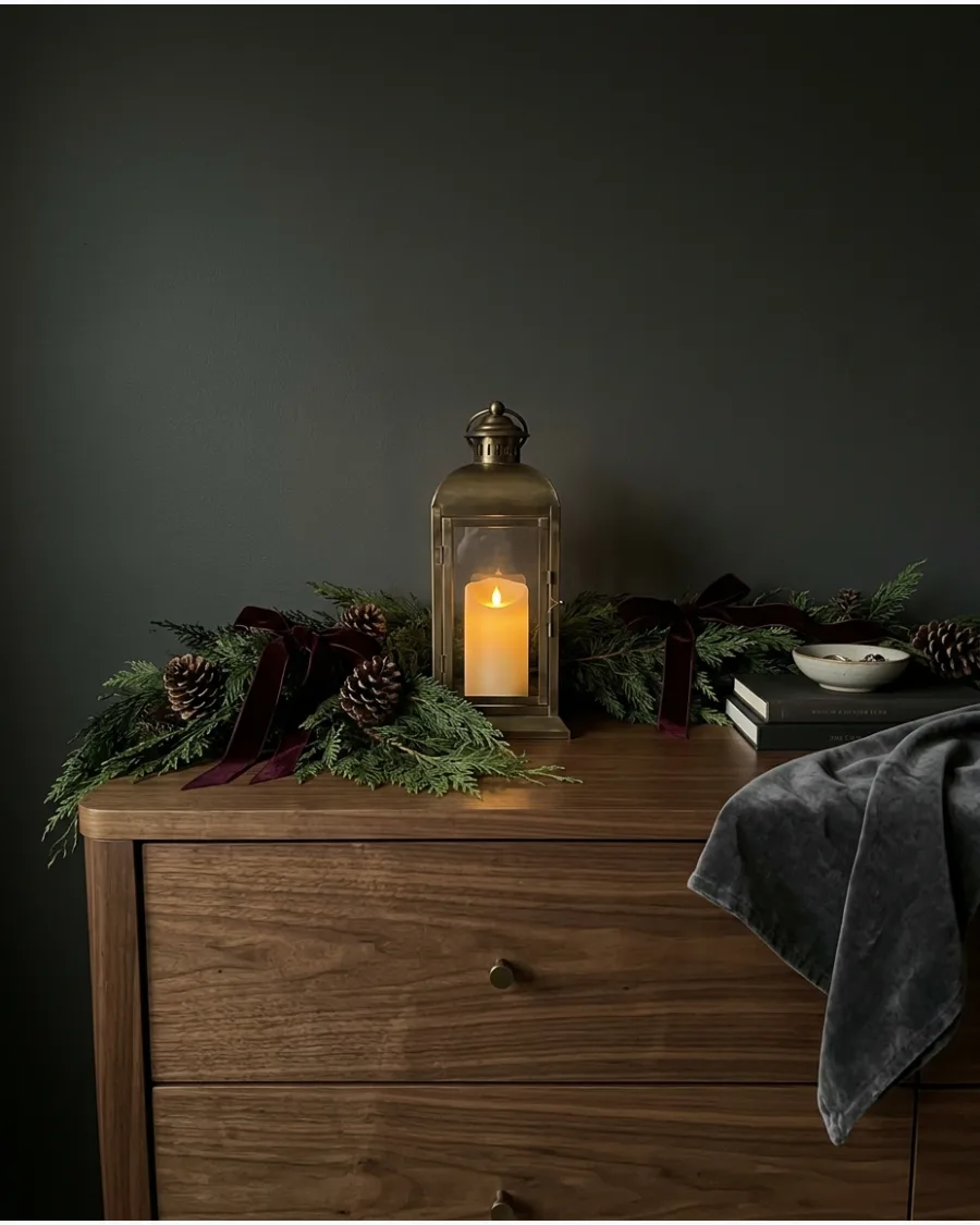 99. Dark Moody Christmas Bedroom