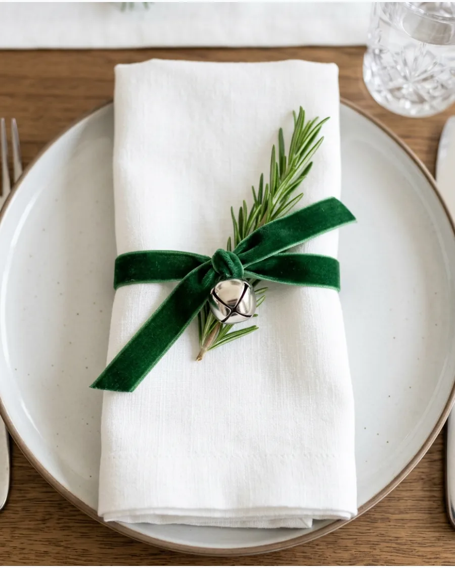 34. Mini Bell Christmas Napkin Rings