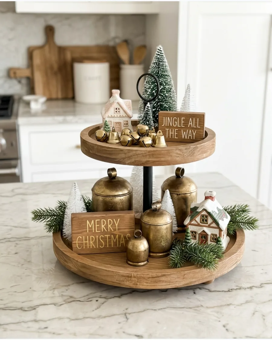 37. Christmas Bell Tiered Tray