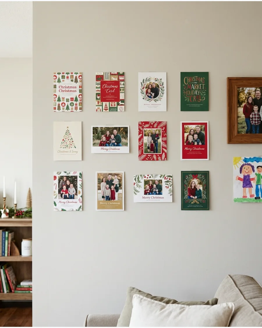 1. Christmas Card Gallery Wall
