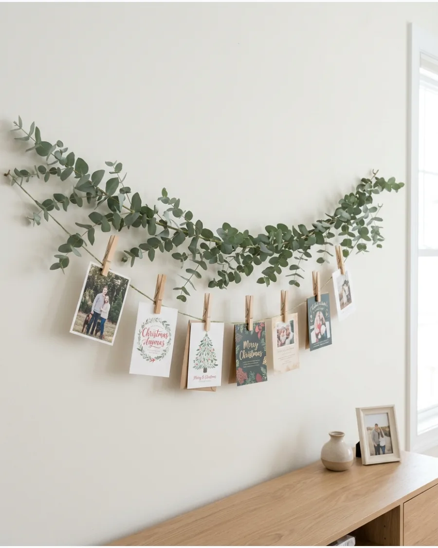 16. Eucalyptus Christmas Card Garland