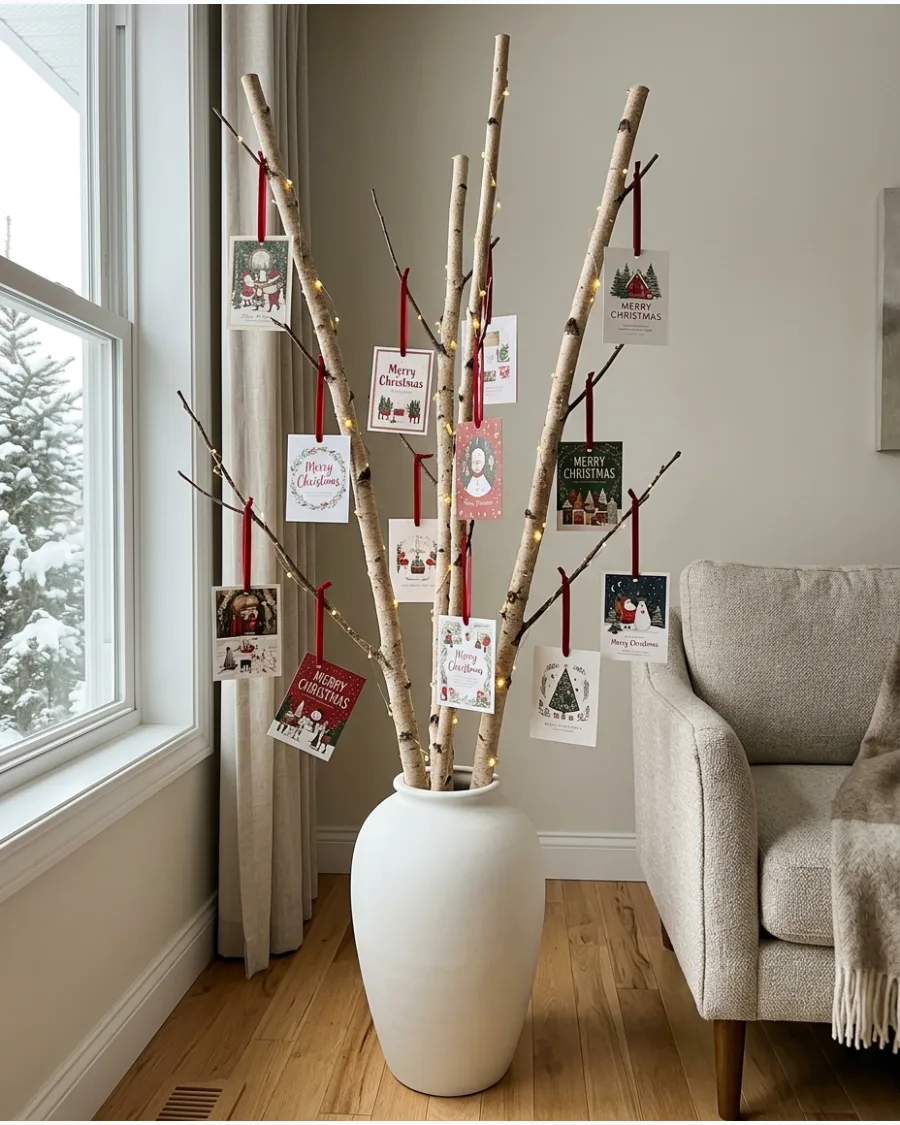 22. Branch Christmas Card Tree