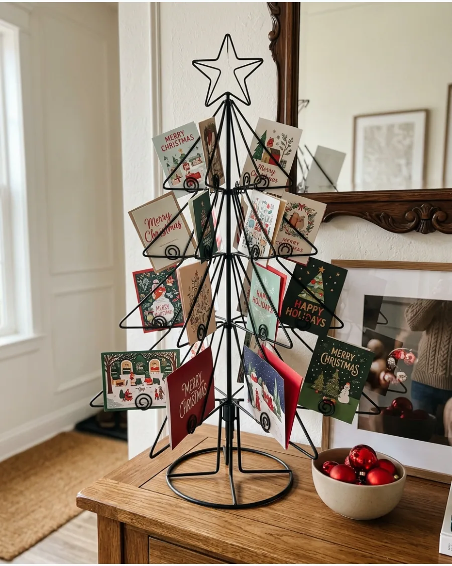 23. Tabletop Christmas Card Tree