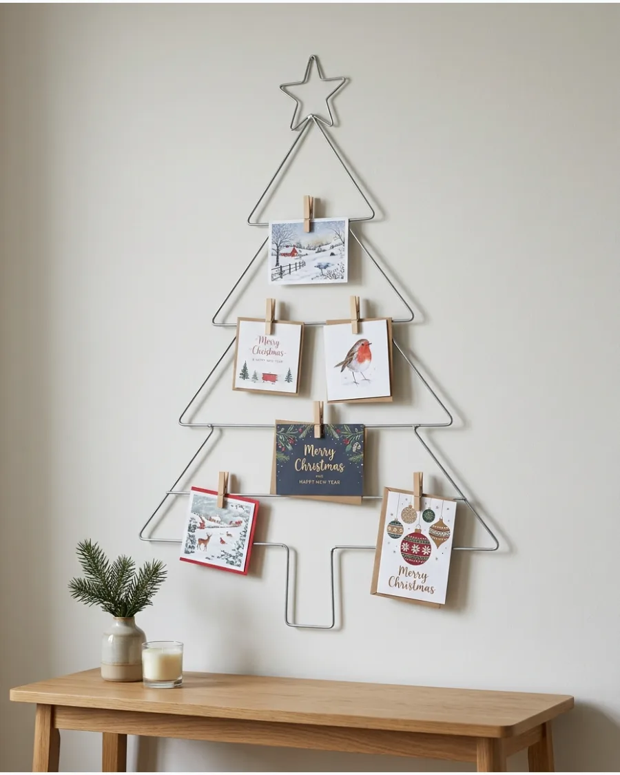 24. Wire Christmas Tree Card Holder