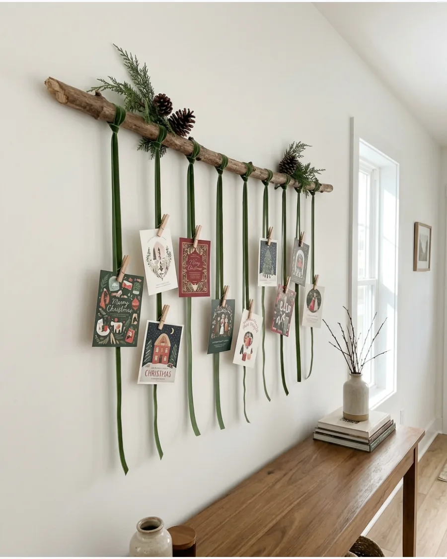 27. Wall Branch Christmas Card Display
