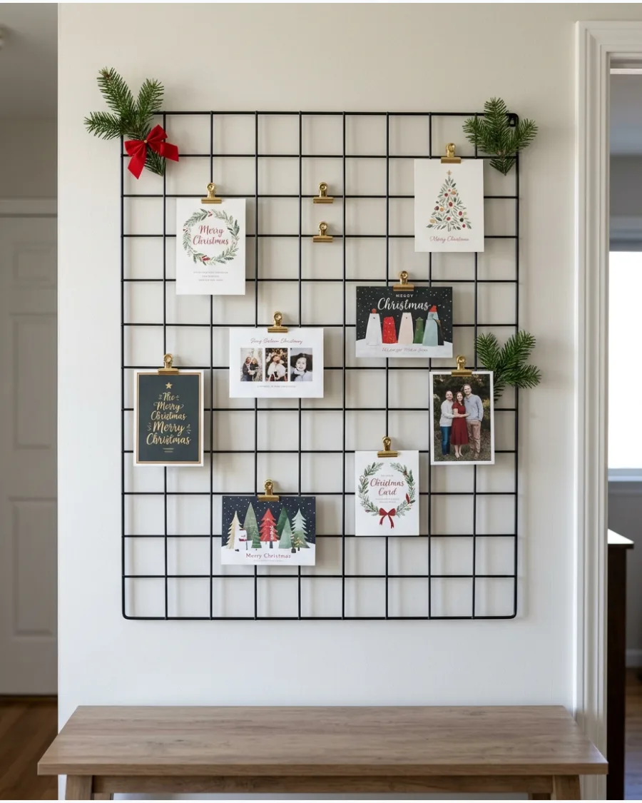 4. Christmas Card Wall Grid