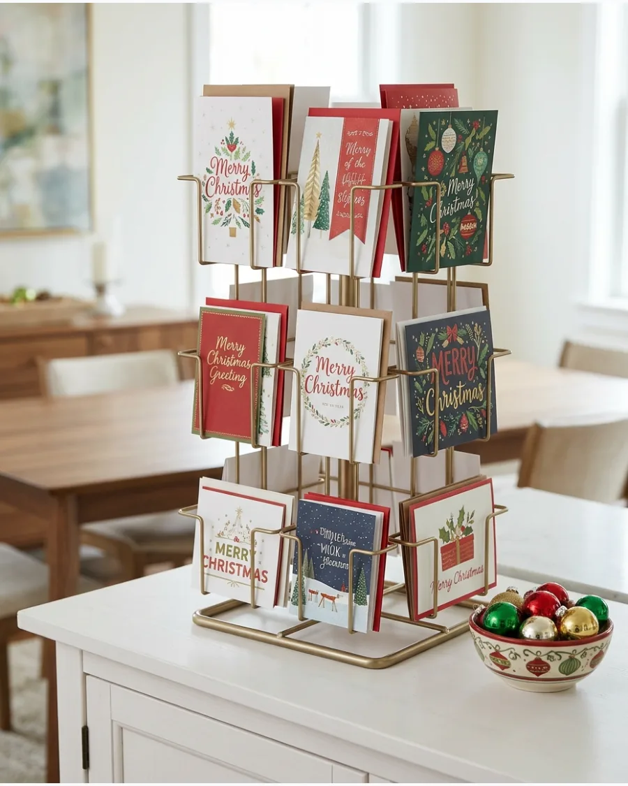 47. Christmas Card Tiered Stand