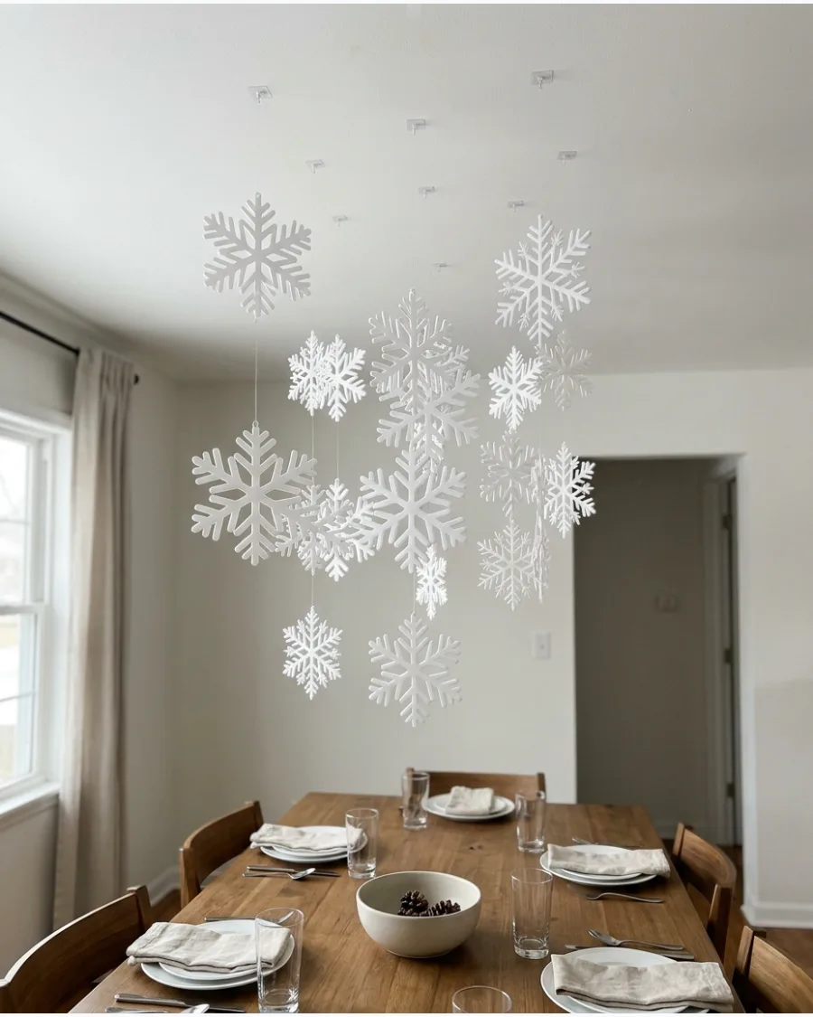 18. Snowflakes Over the Christmas Dining Table