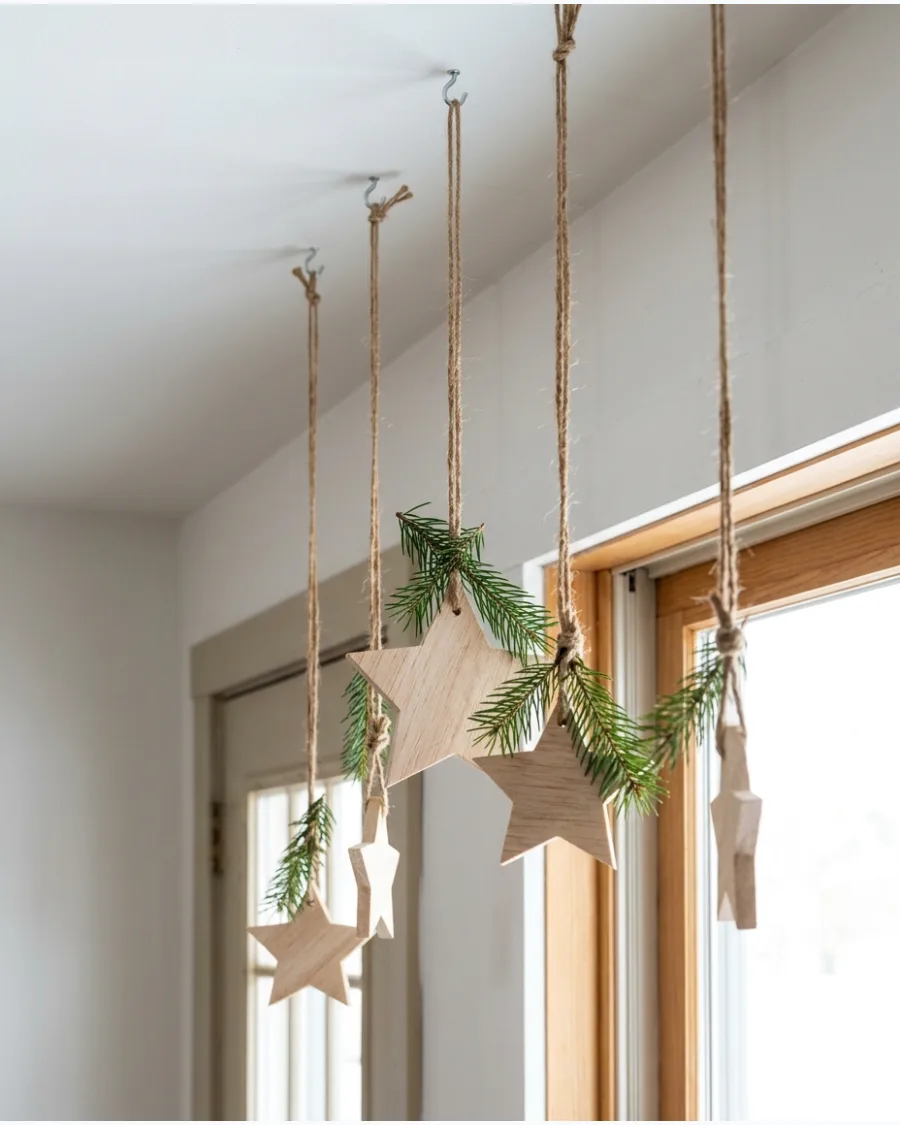 29. Rustic Wooden Star Ceiling