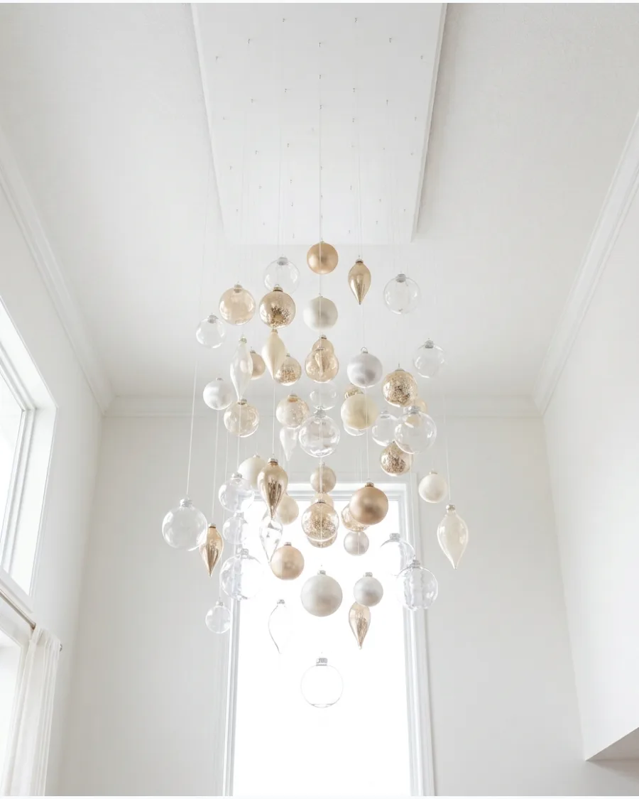 5. White and Champagne Ornament Ceiling