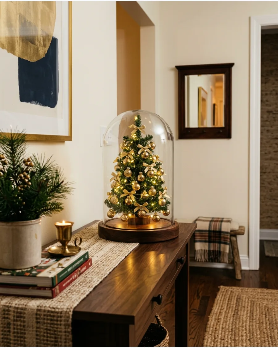 15. Gold Christmas Tree Cloche