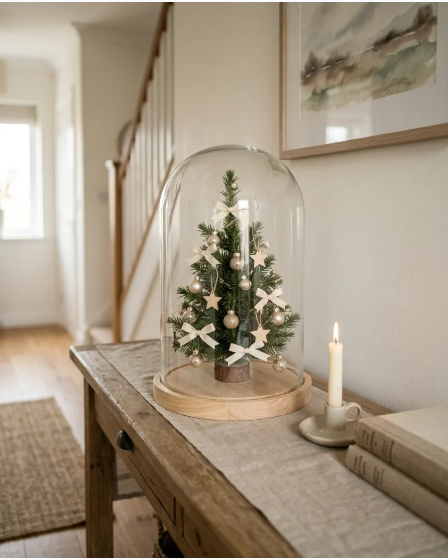 17. Neutral Christmas Tree Cloche