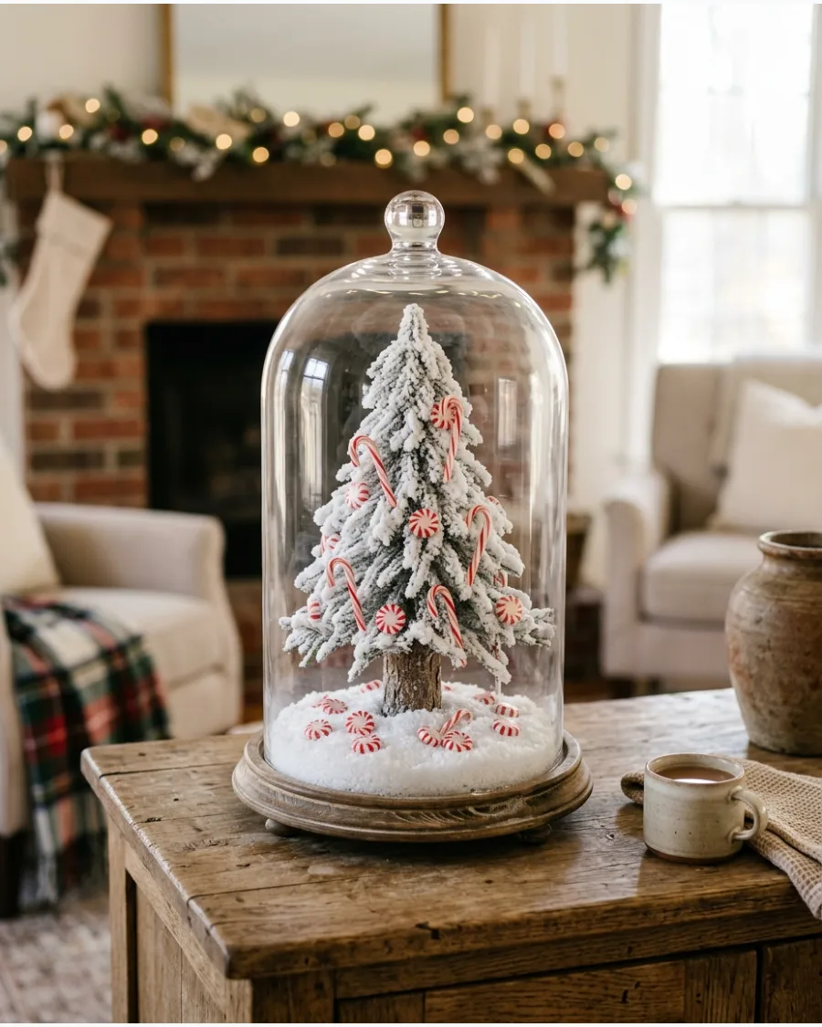 25. Peppermint Christmas Cloche