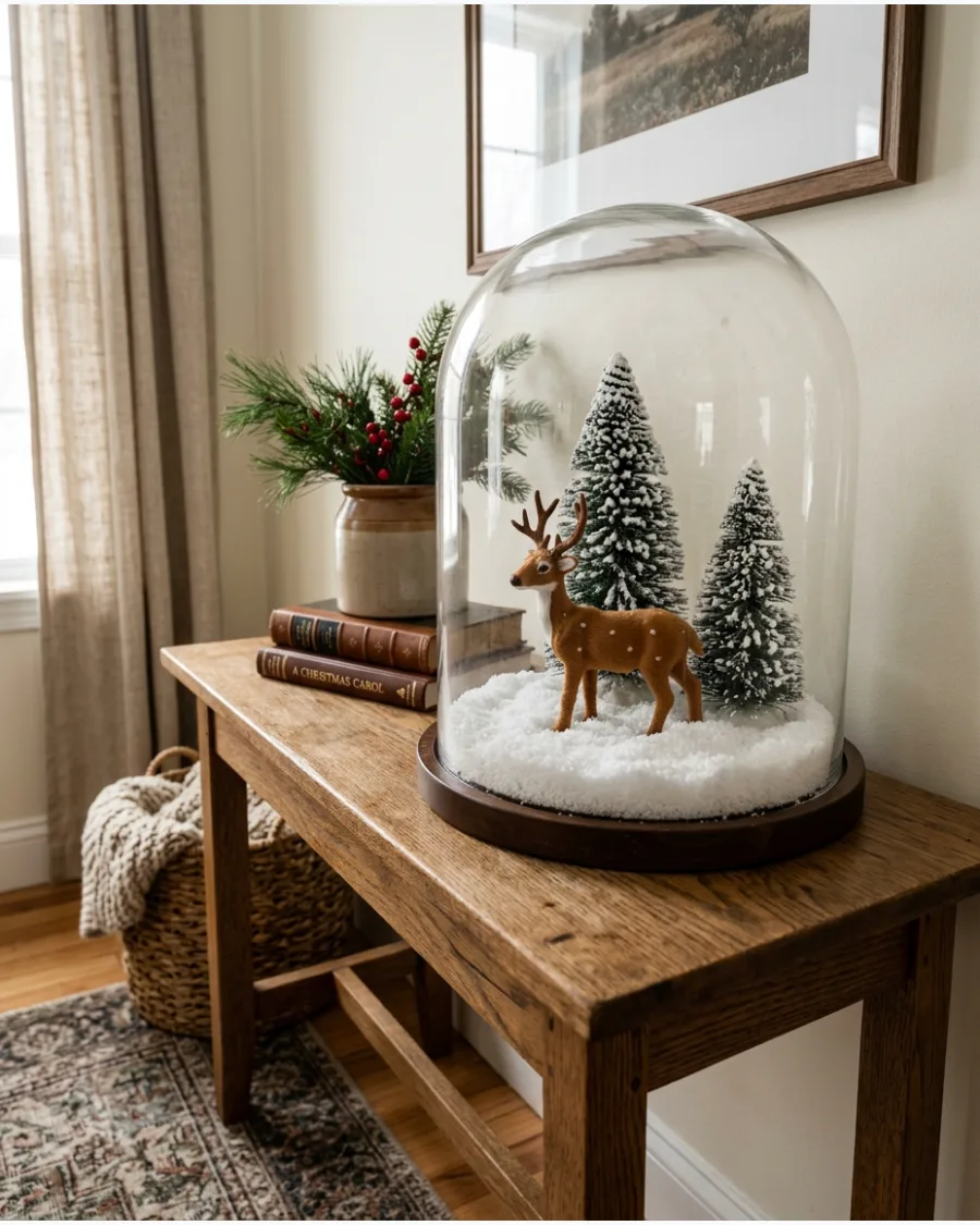 32. Deer in the Snow Christmas Cloche