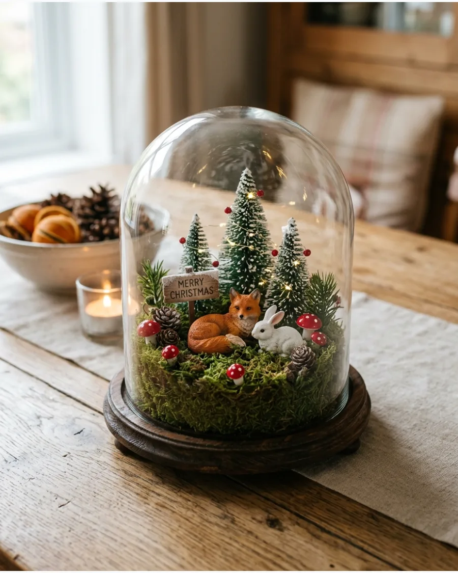 33. Woodland Animal Christmas Cloche