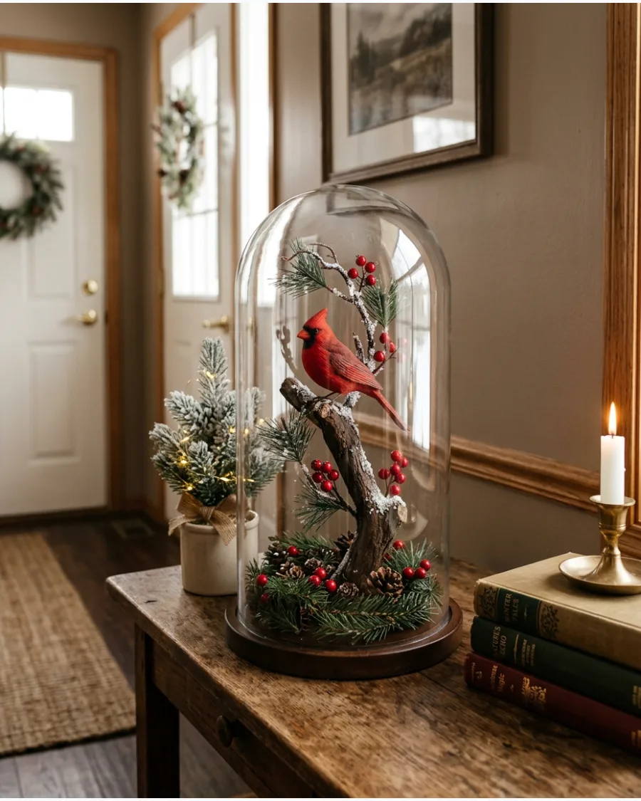 39. Winter Bird Christmas Cloche