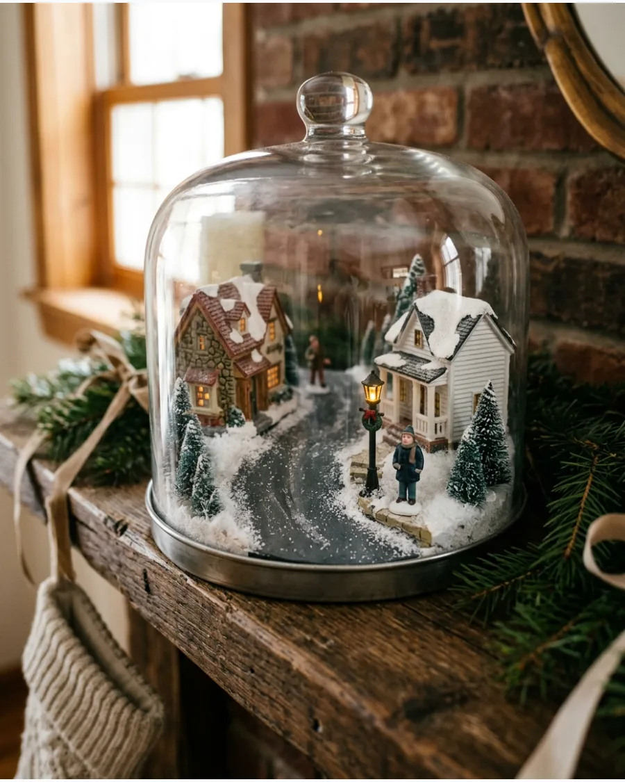 4. Christmas Village Street Cloche