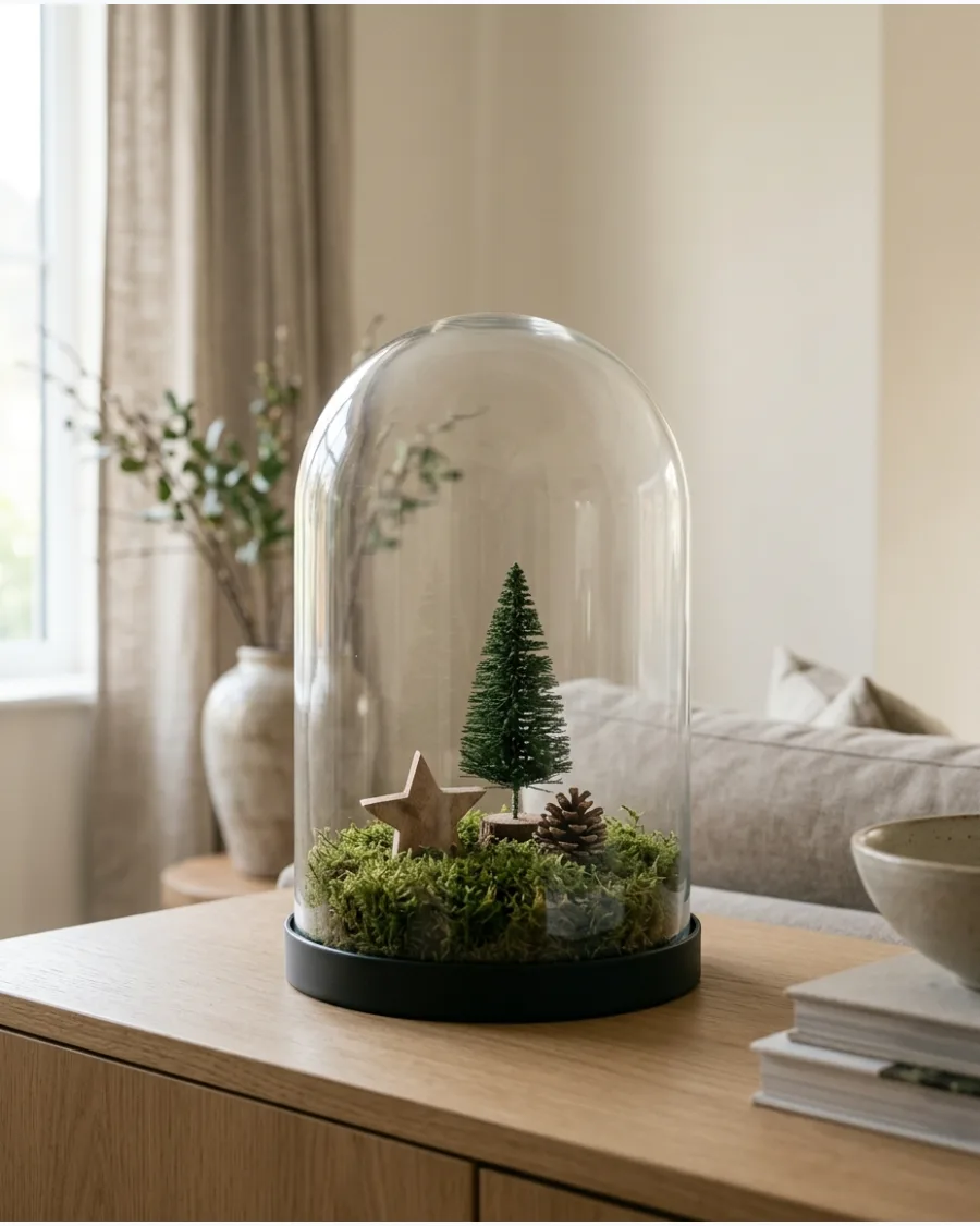 40. Natural Minimalist Christmas Cloche