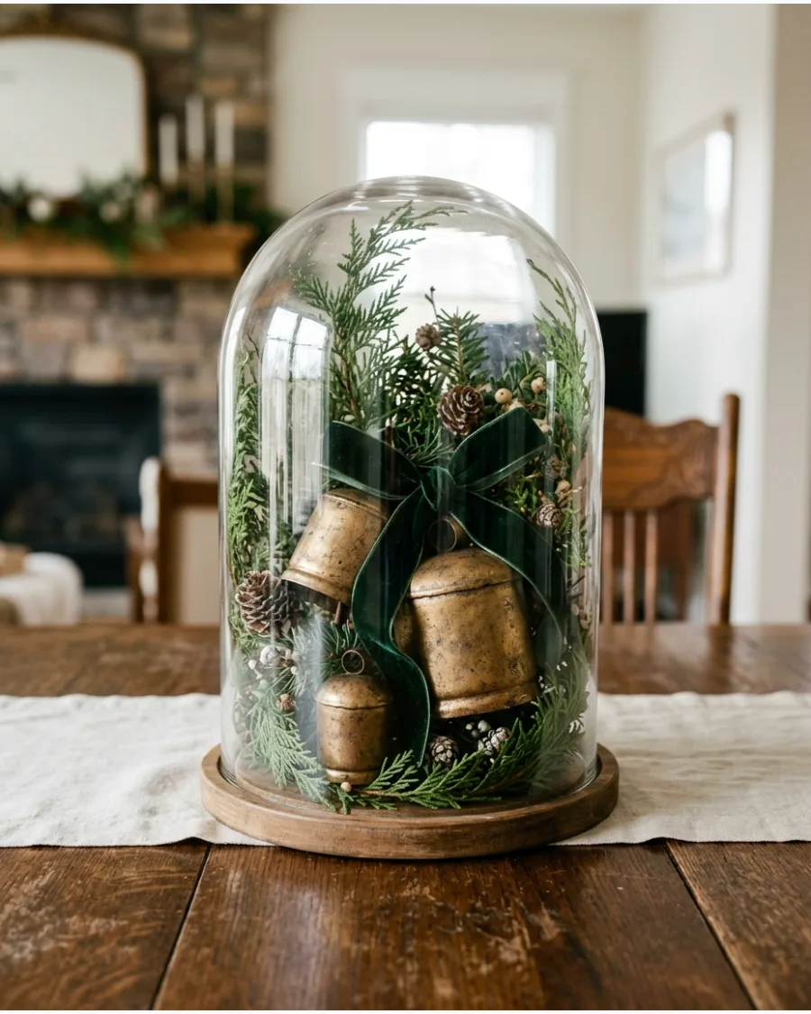44. Brass Bell Christmas Cloche