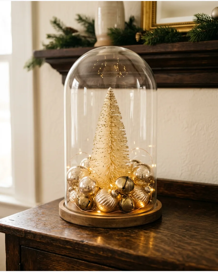 48. Gold and Champagne Christmas Cloche
