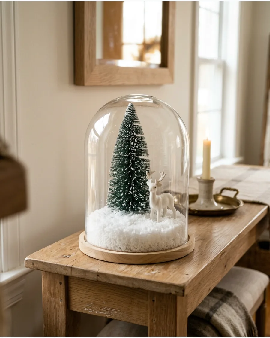 9. Snow Globe Style Christmas Cloche