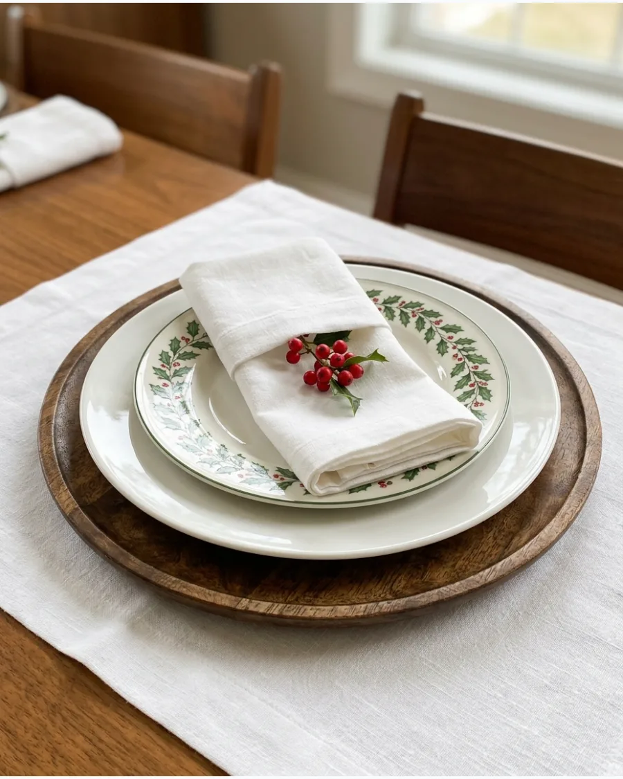 26. Layered Christmas Place Settings