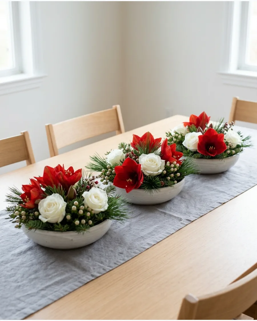 34. Christmas Floral Dining Table