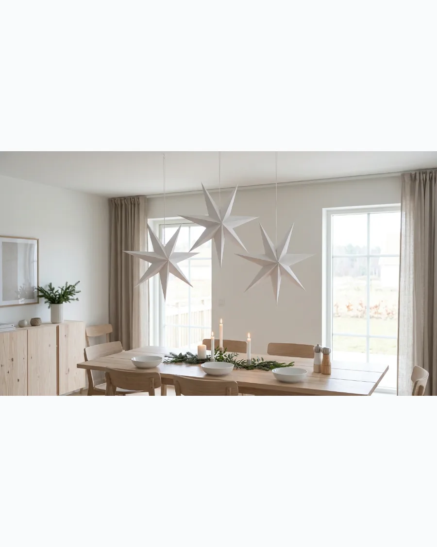 44. Hanging Paper Stars in the Dining Room