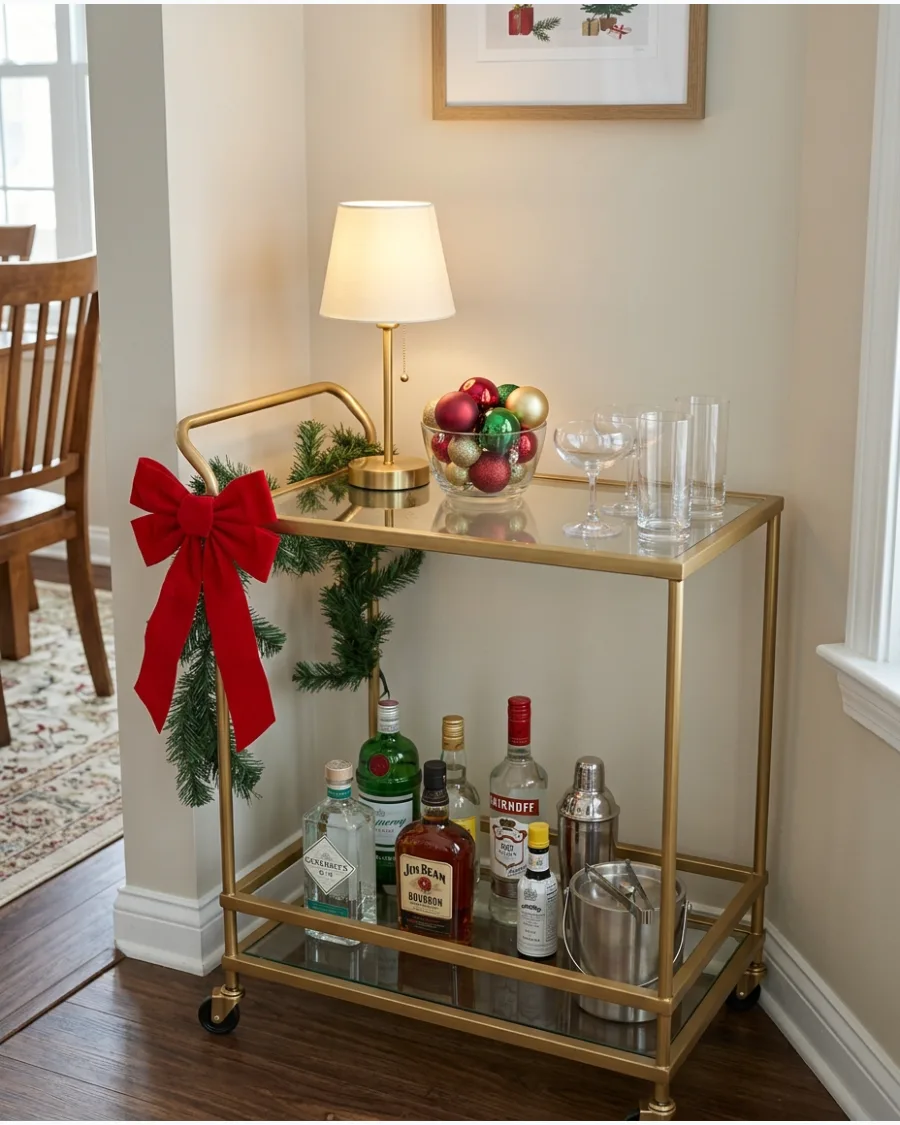 55. Christmas Dining Room Bar Cart