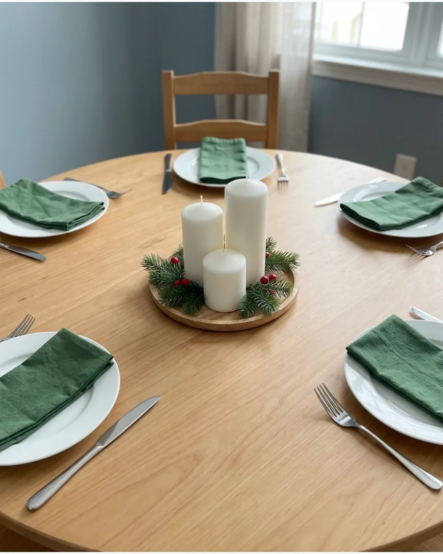 63. Christmas Decor for a Round Dining Table