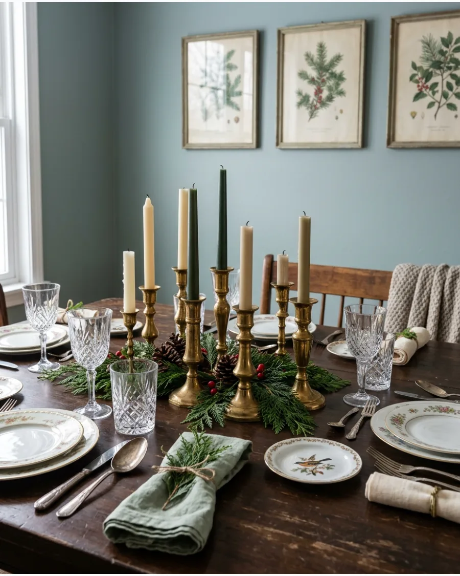 67. Thrifted Vintage Christmas Dining Room