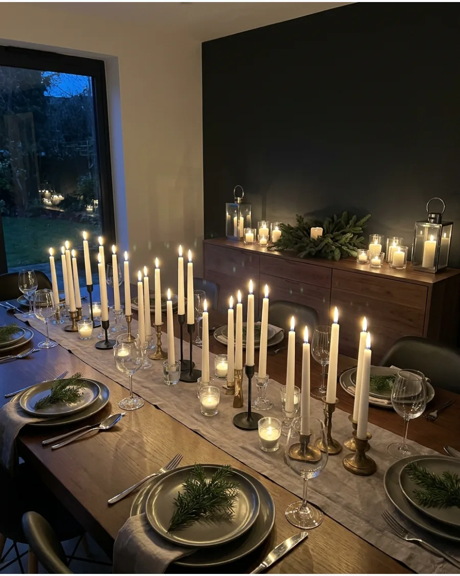 68. Candlelight Christmas Dining Room