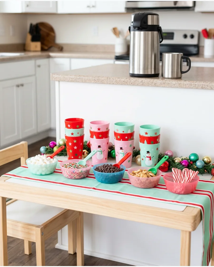 19. Kids Christmas Hot Cocoa Bar