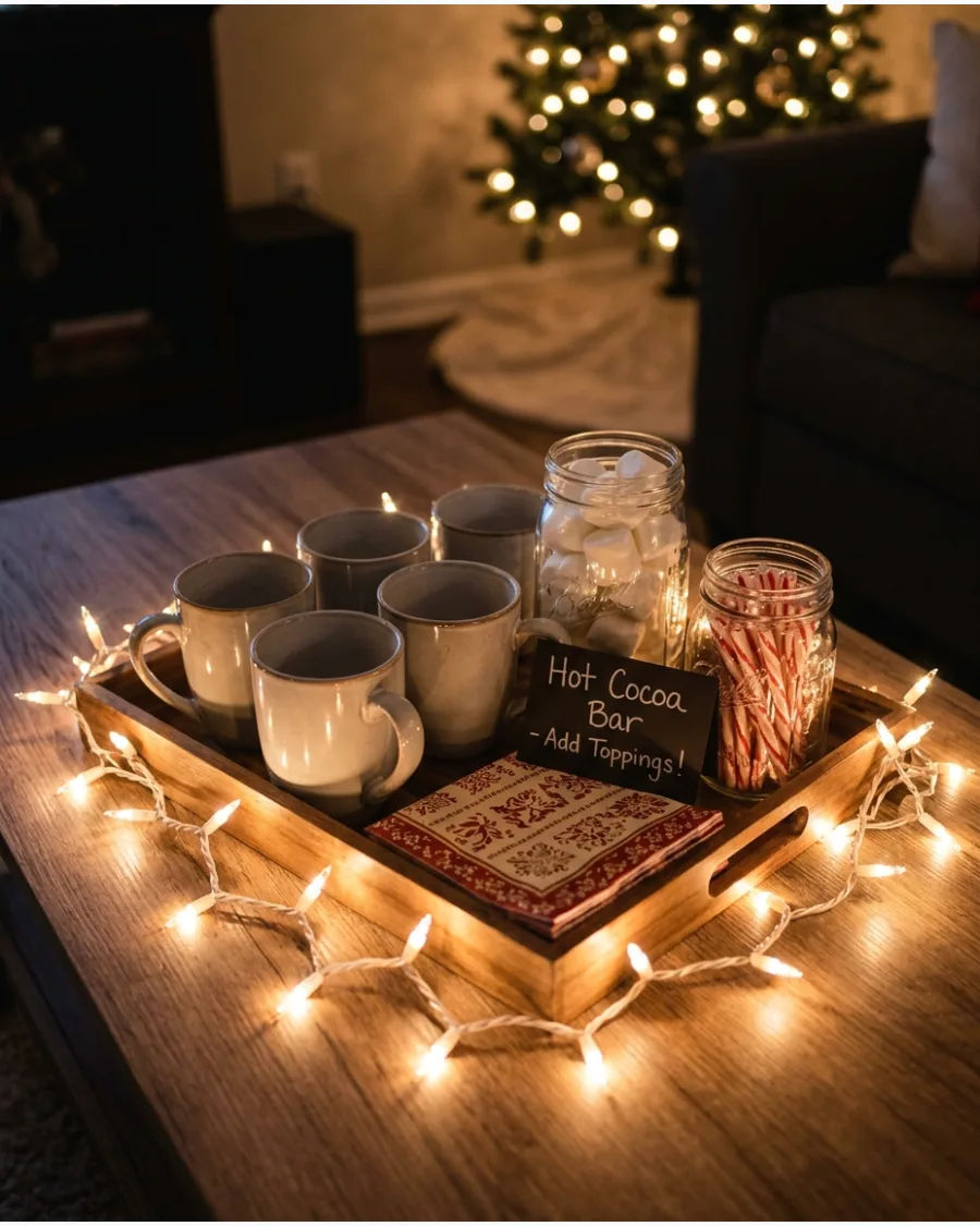 21. Christmas Pajama Party Hot Cocoa Bar