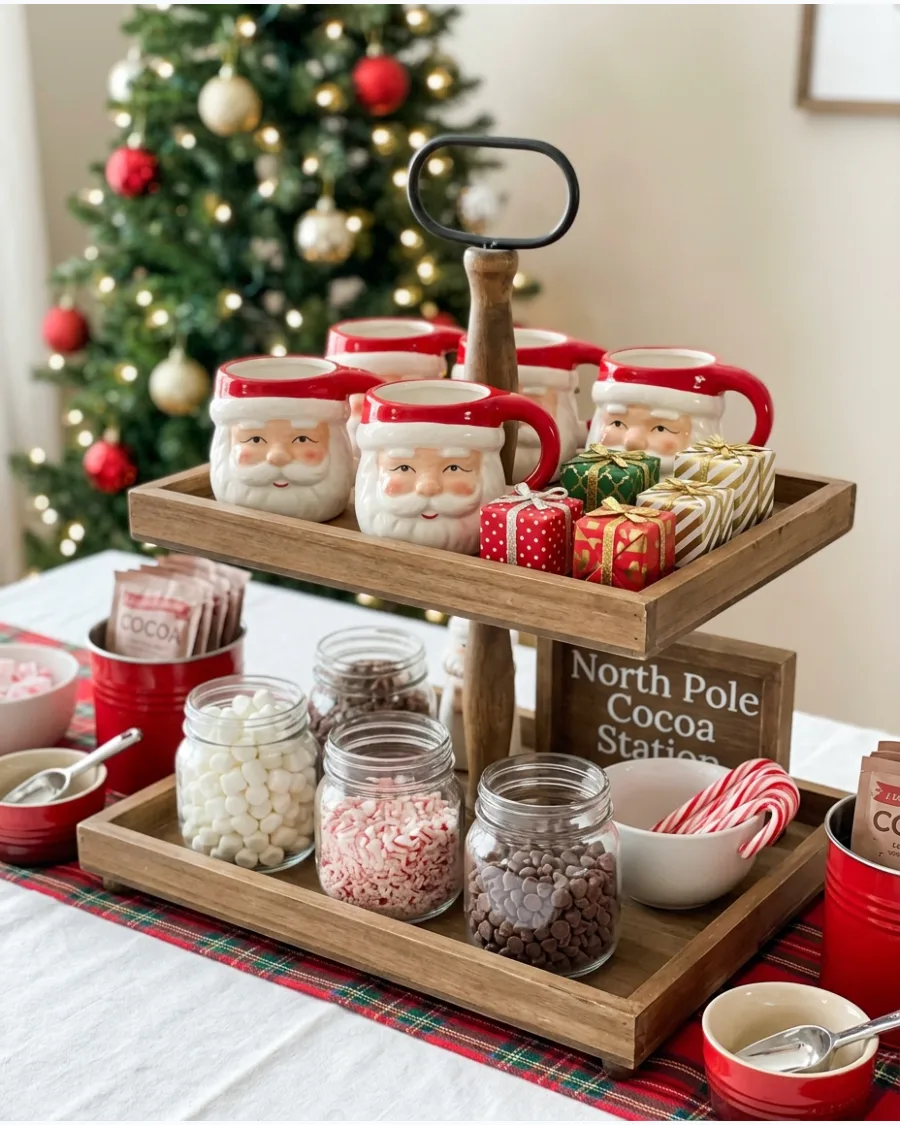 3. Santa Christmas Hot Cocoa Bar