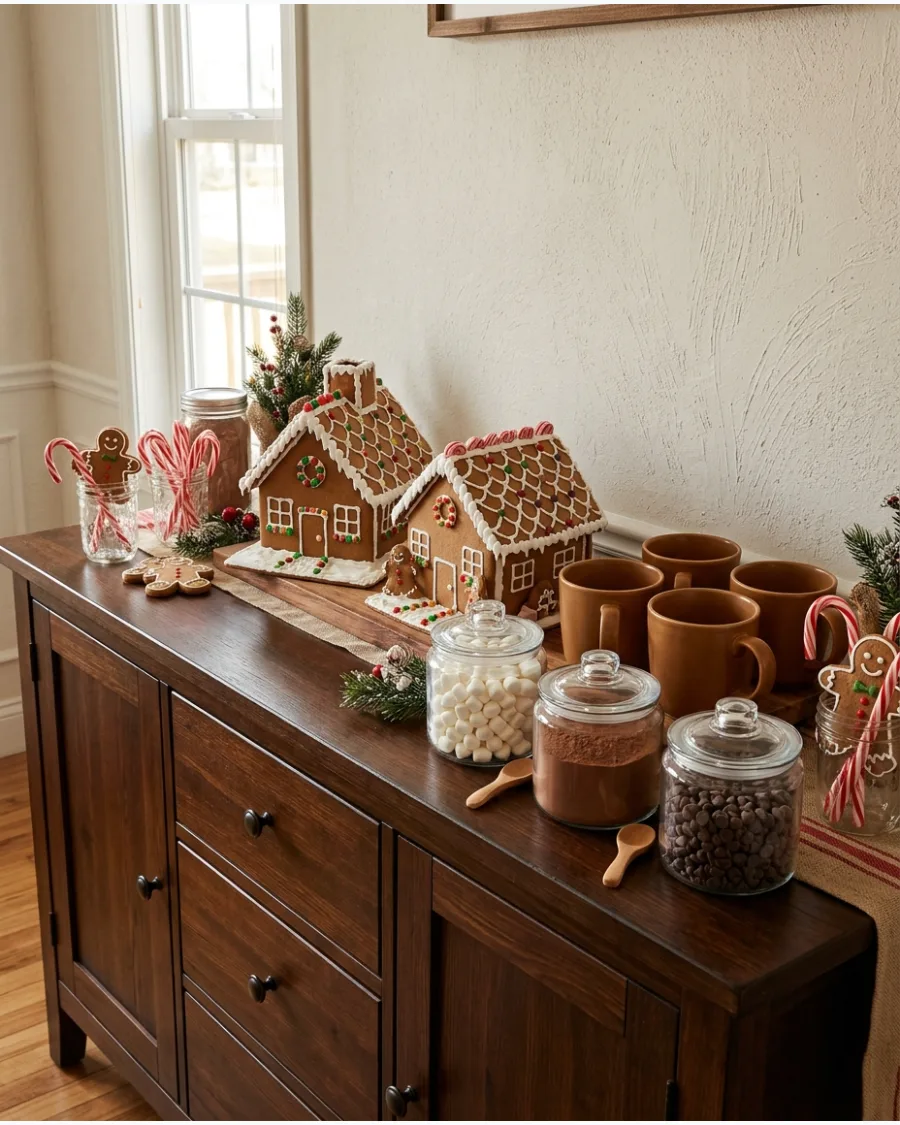 6. Gingerbread Christmas Hot Cocoa Bar